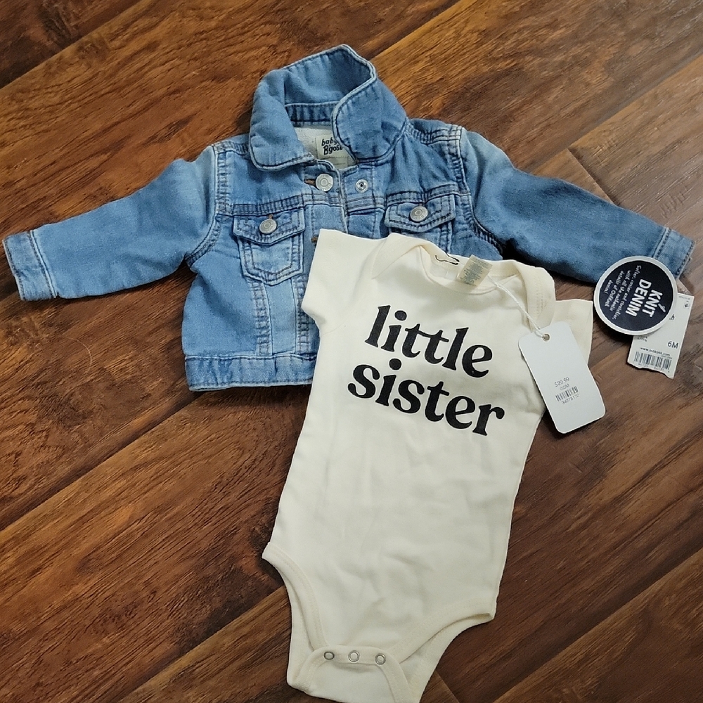 Little Sister Onesie & Jean Jacket